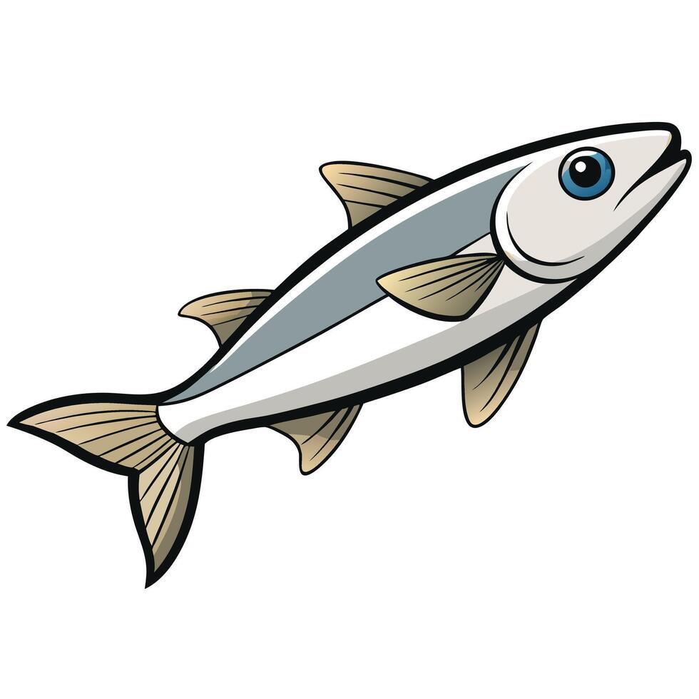 Creative Whiting Fish Illustration in Format vector