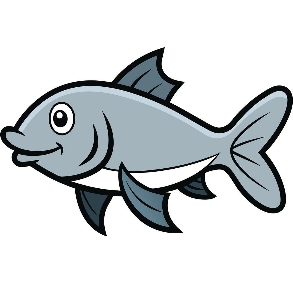 Wolf Fish Fish Line Art for Design Projects vector