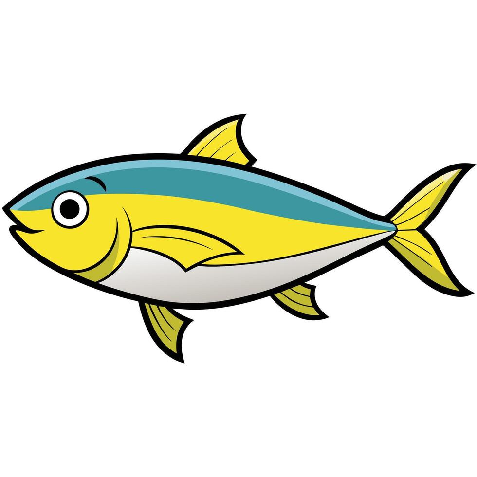Digital Art of Yellowtail Fish vector