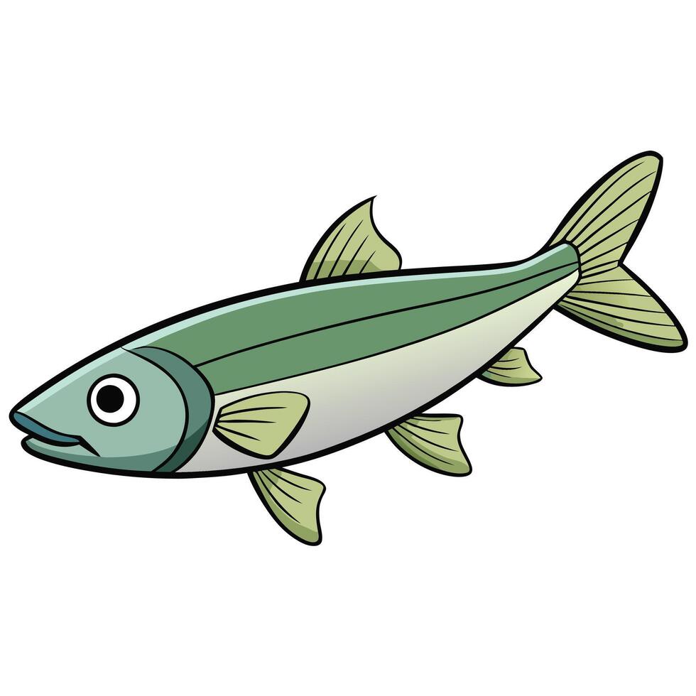 High-Resolution Whiting Fish Illustration vector