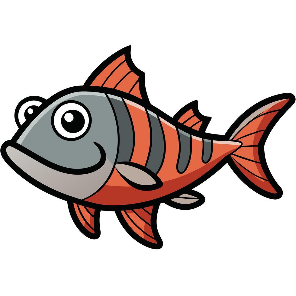 High-Resolution Wolf Fish Art vector