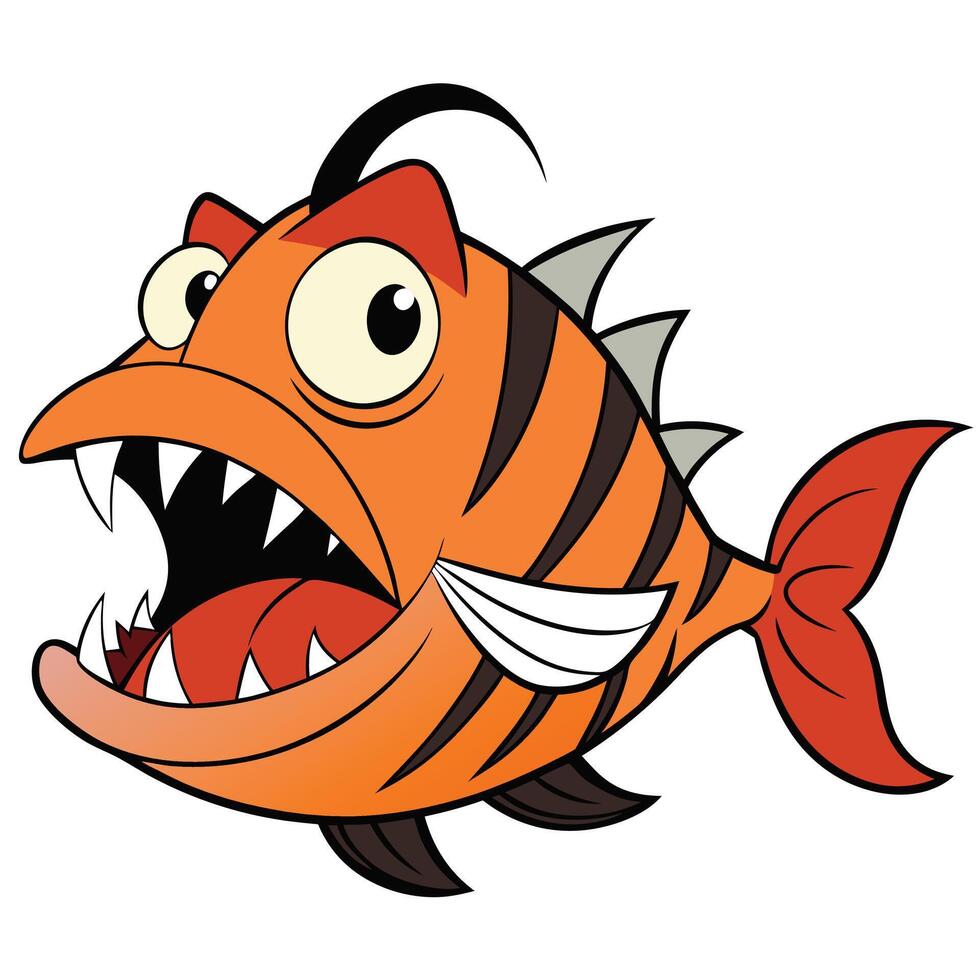 Realistic Tigerfish Drawing for Commercial Projects vector