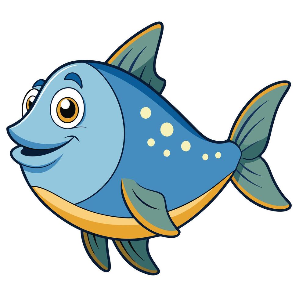 Elegant Sunfish Design on White Background vector