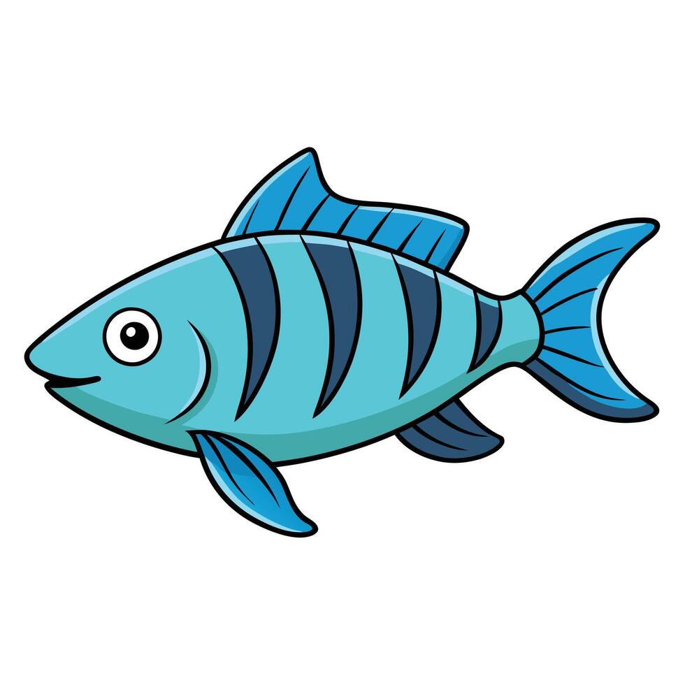 Fresh Tigerfish Illustration for Print and Web vector