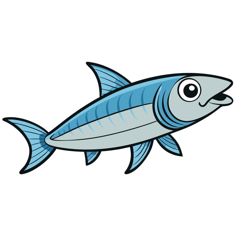 Detailed Tarpon Line Drawing in vector
