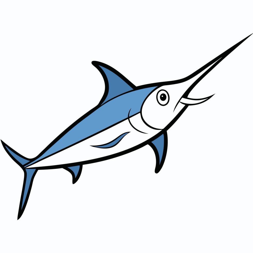 High-Quality Swordfish Digital Illustration vector
