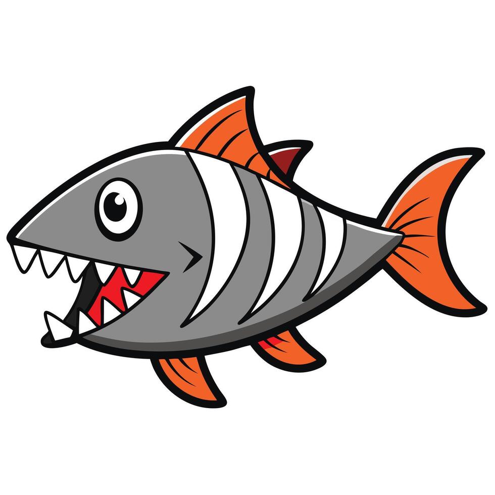 Tigerfish Art for Restaurant Menu Design vector