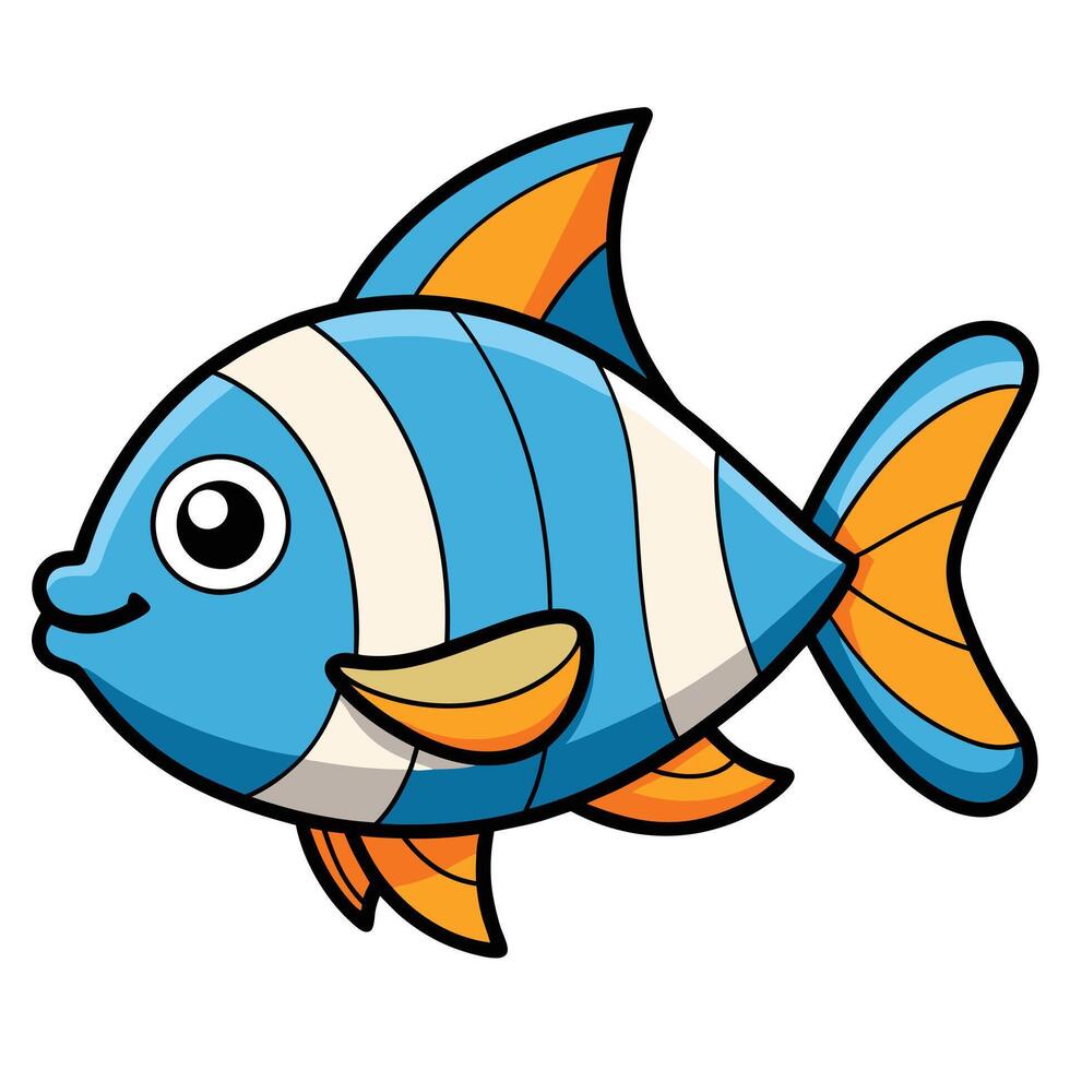 Minimalist Sunfish Line Art for Digital Projects vector