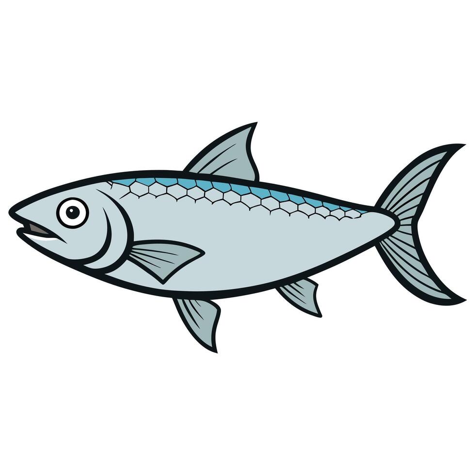 Flat Style Tarpon Illustration vector