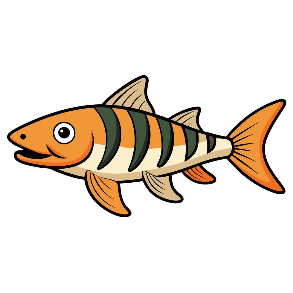 Unique Tigerfish Digital Drawing for Web Design vector