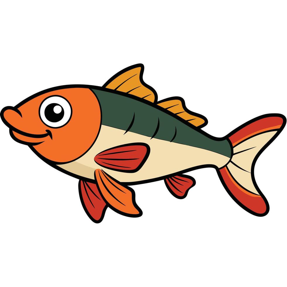 Digital Art of Zander Fish vector
