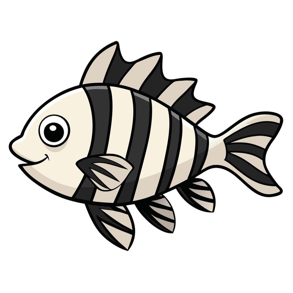 Modern Art of Zebra Danio Fish vector