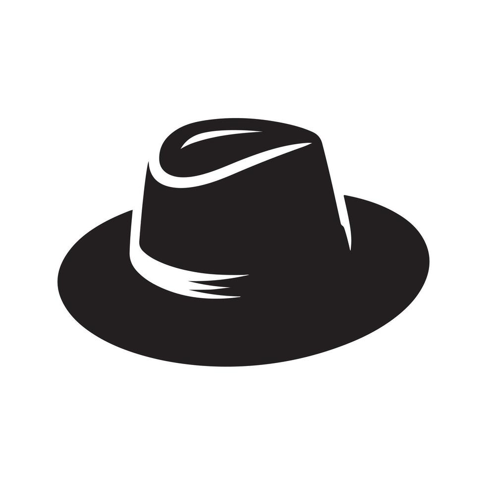 silhouette of a black hat vector