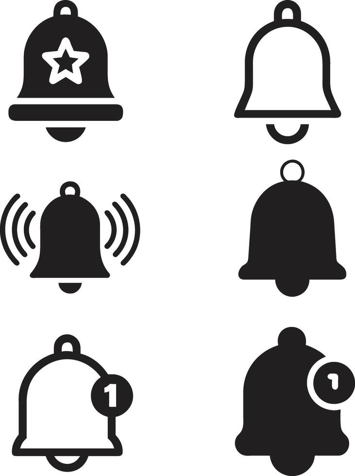 bells icon set illustration vector
