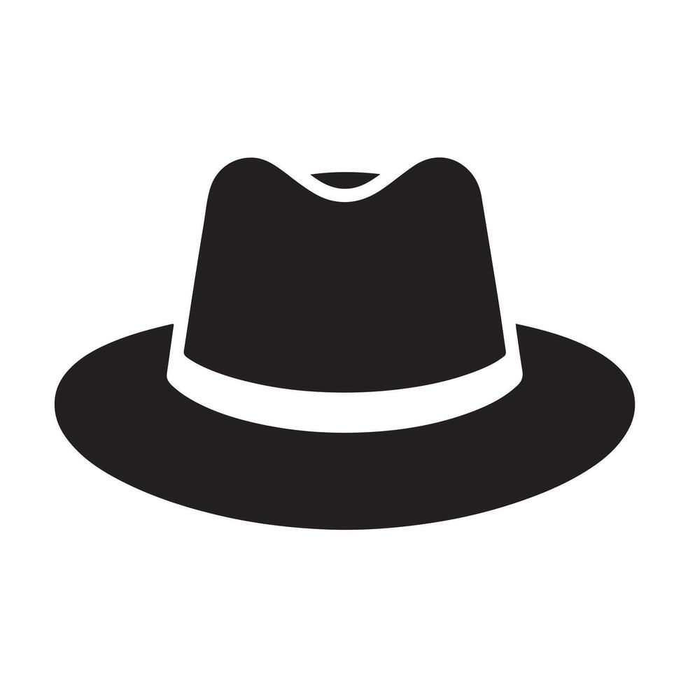 a black hat silhouette vector