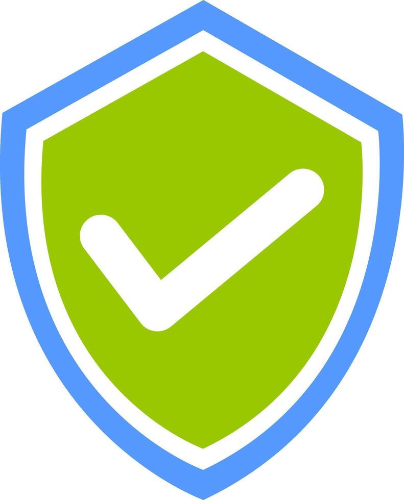 Sheild check mark logo icon on a white background. vector