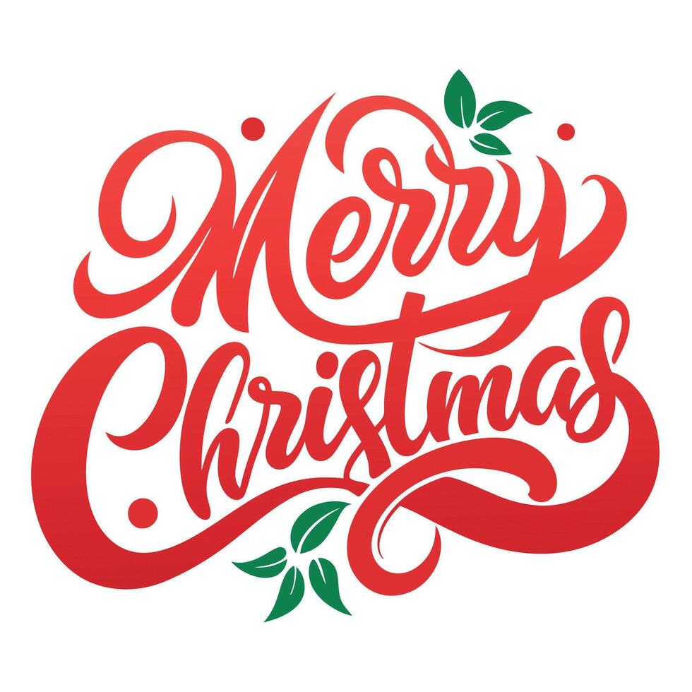Happy Christmas text design vector