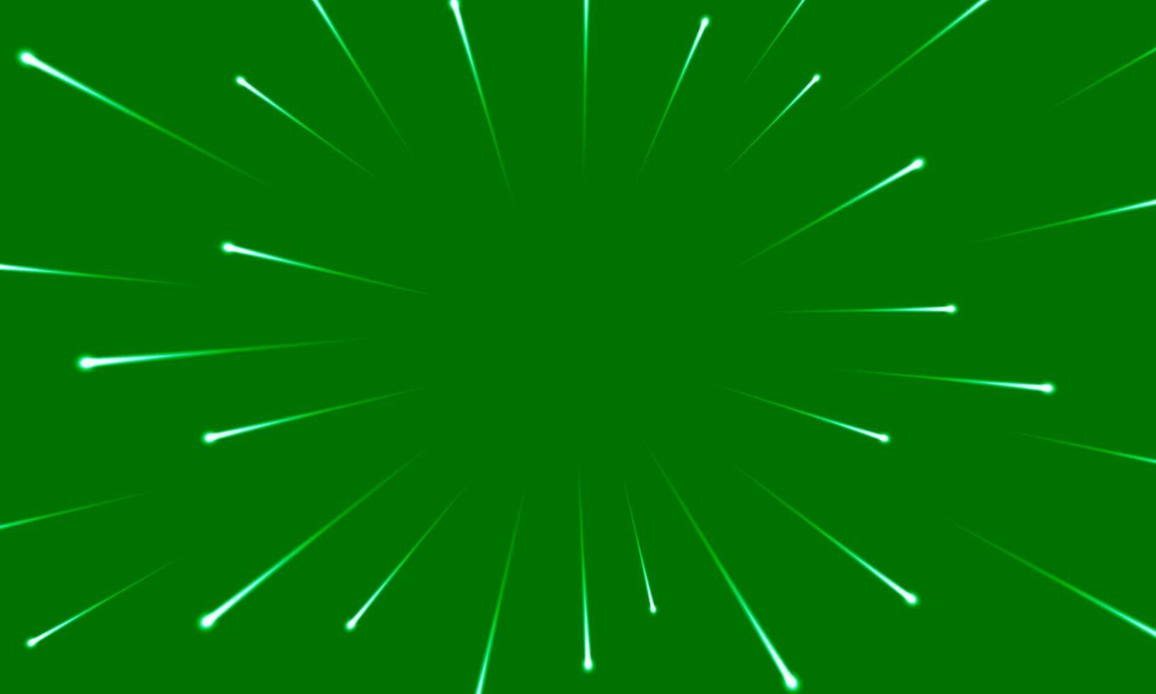 Abstract comic radial speed lines. burst light on green screen. vector