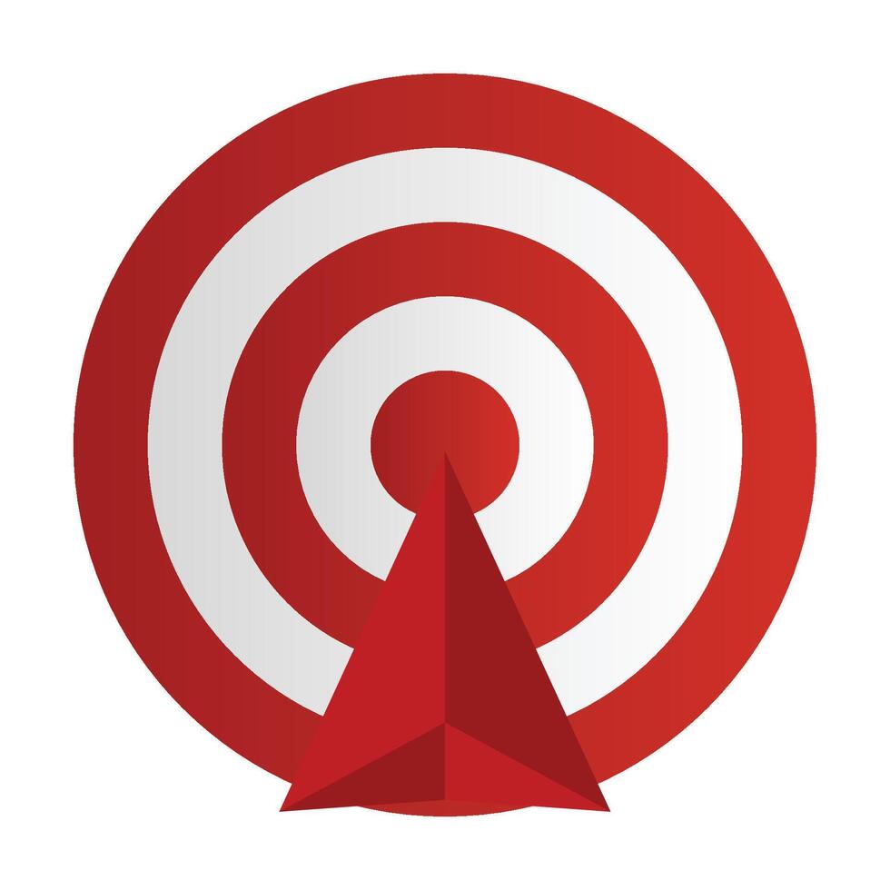 Mission Icon Design With Arrow vector
