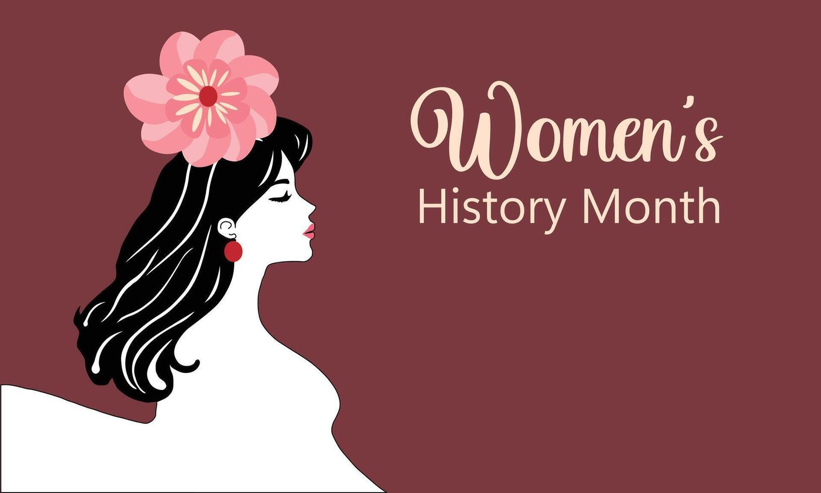 Elegant Women's History Month Illustration with Feminine Floral Theme vector