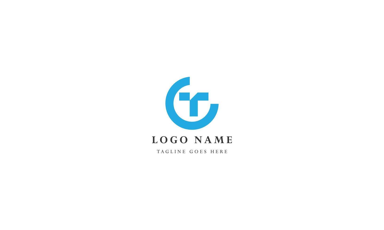 Flat design t logo design vector