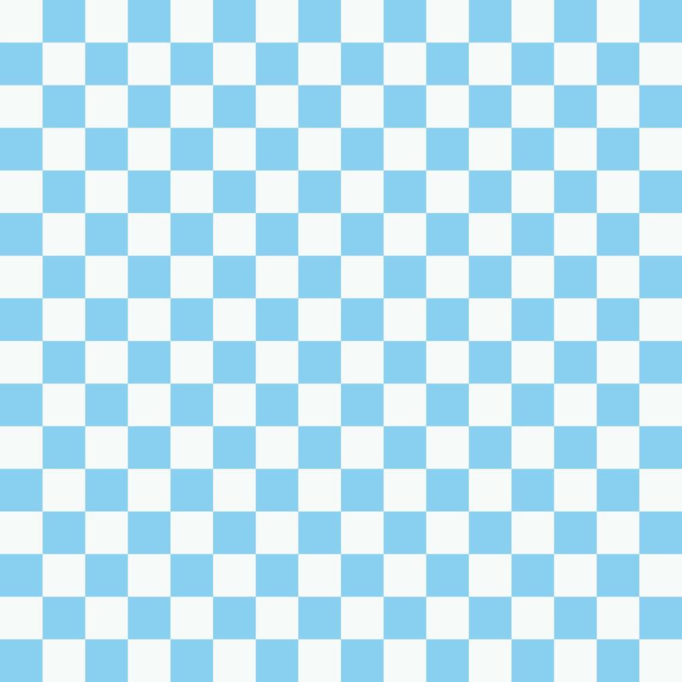Seamless Light Blue and White Checkered Pattern vector
