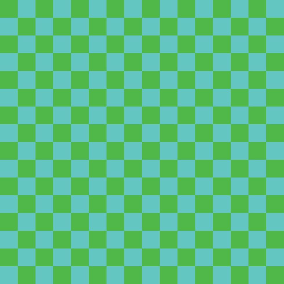 Vibrant Checkered Pattern in Teal and Green vector