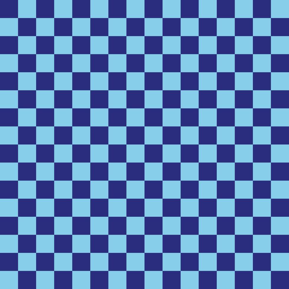 Checkerboard pattern in navy blue and light blue. vector