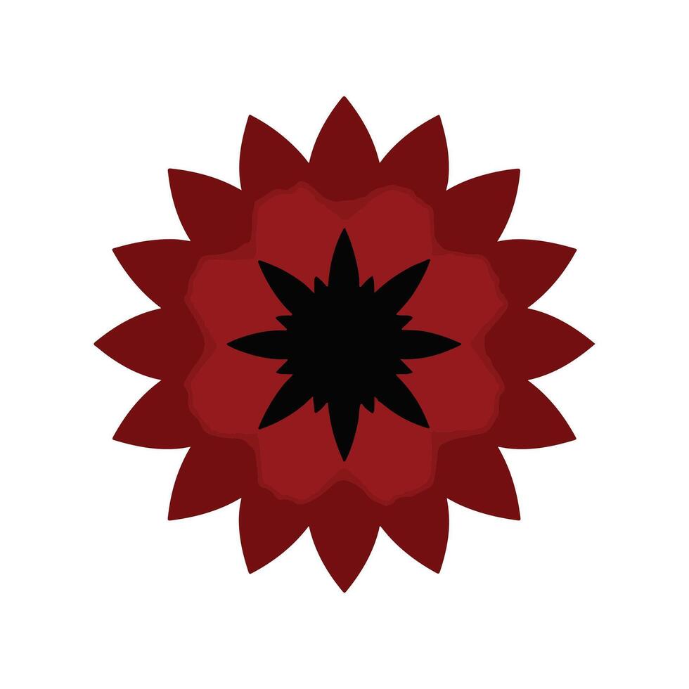 Vibrant Red Flower Design Against a Light Background vector