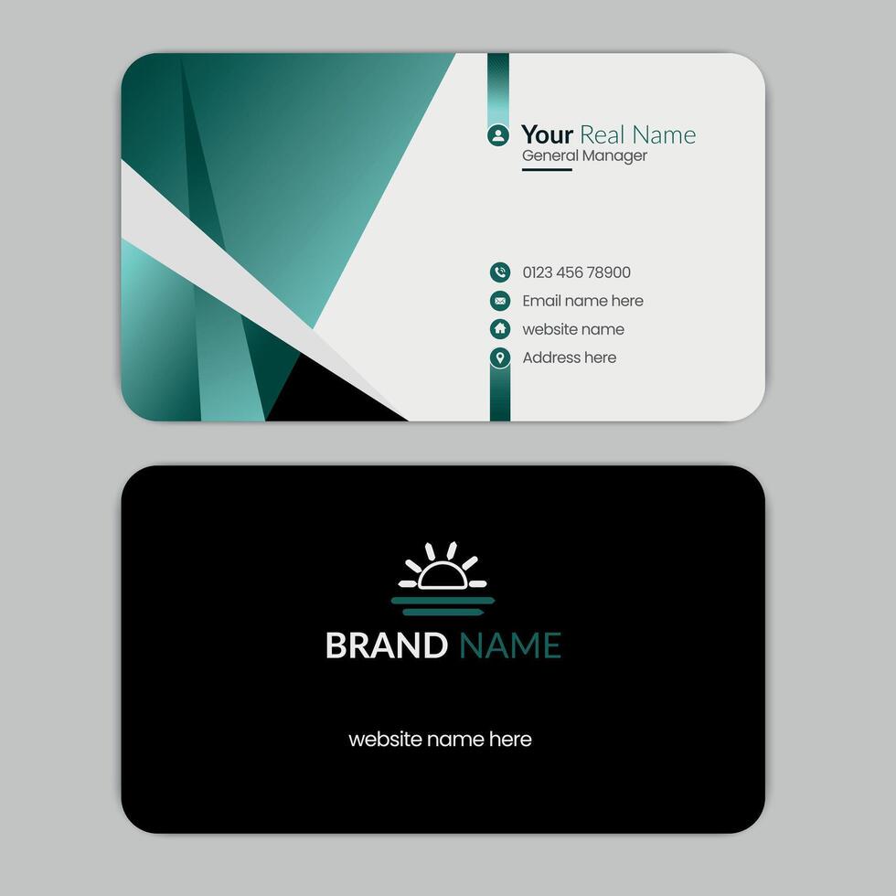Clean and professional visiting card design vector