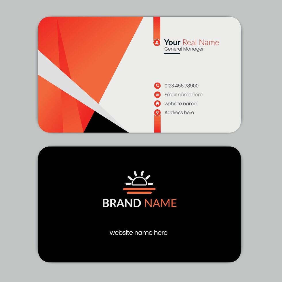 Modern business card design vector