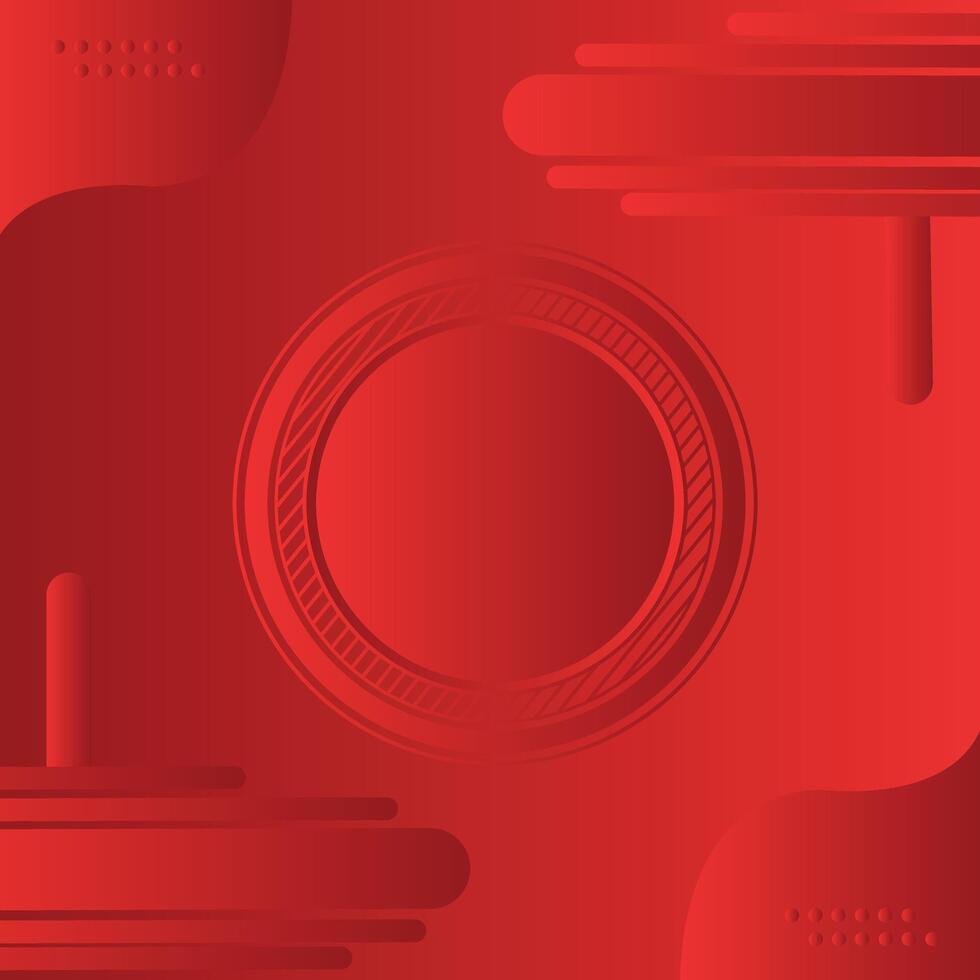 Modern liquid red abstract background. Red circle fluid banner template for social media, web sites. Wavy shapes vector