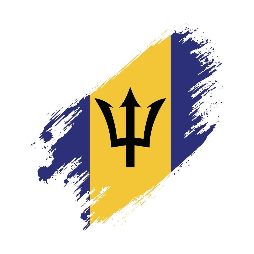 barbados flag, illustration on a white background vector