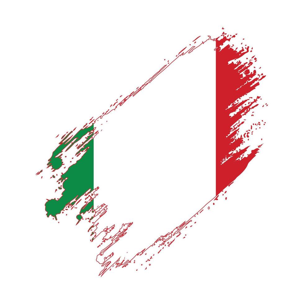 italy flag brush stroke vector