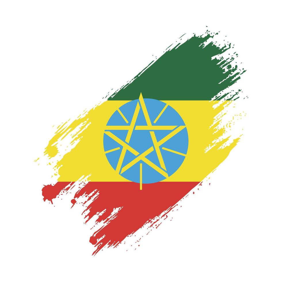 ethiopia flag illustration vector