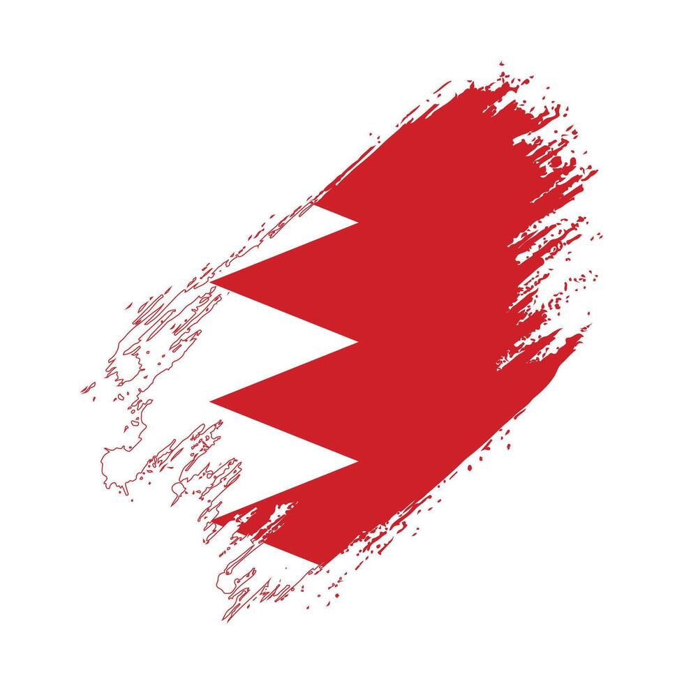 bahrain flag, illustration on a white background vector