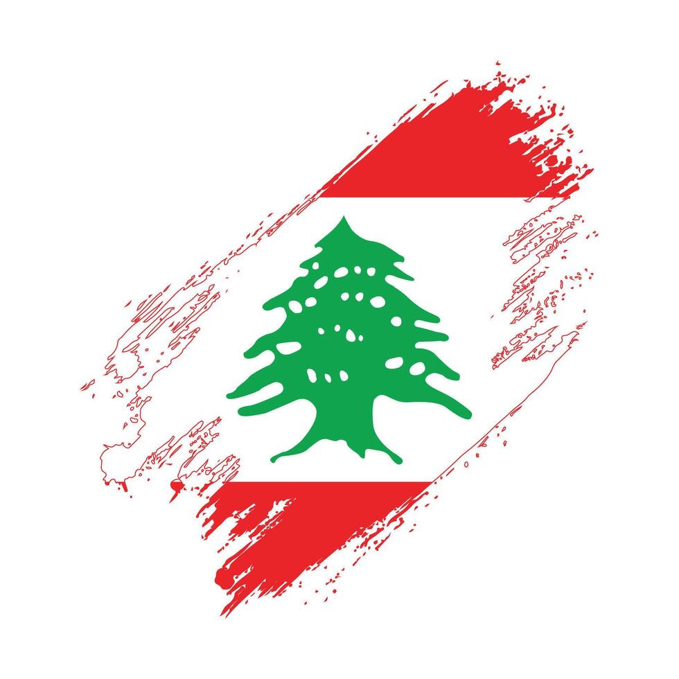 lebanon flag illustration vector
