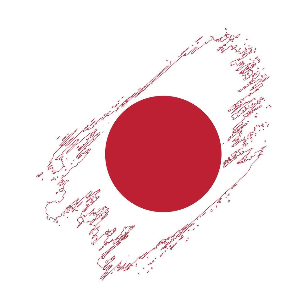 the flag of japan is shown in a red and white color vector
