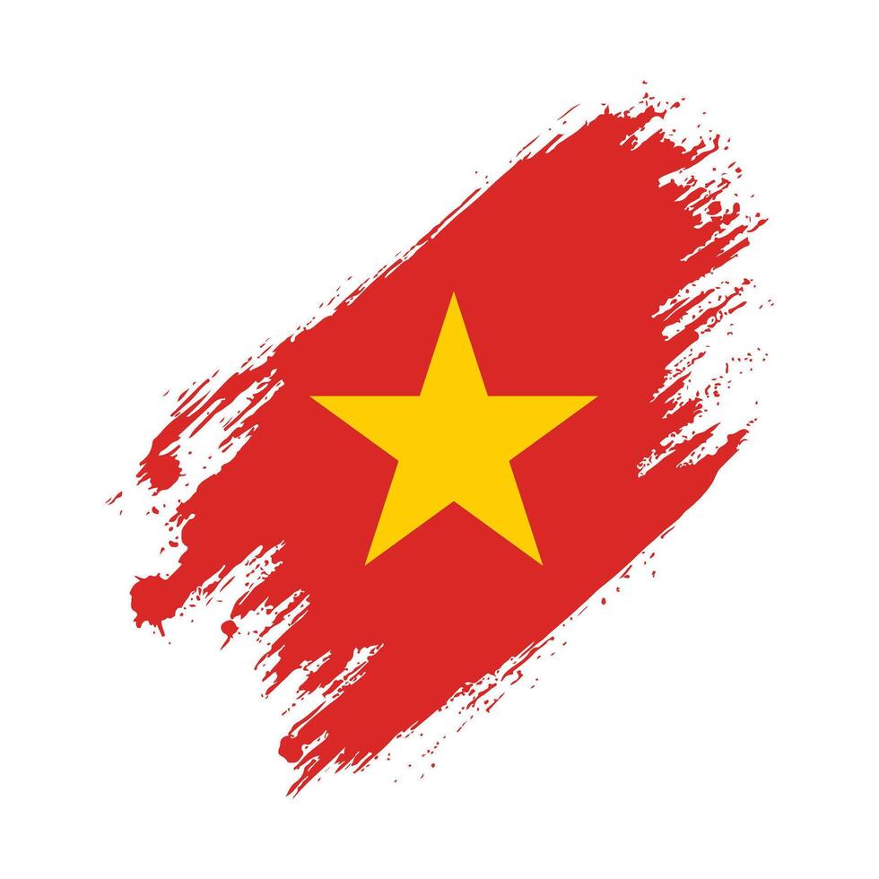 vietnam flag, illustration on white background vector