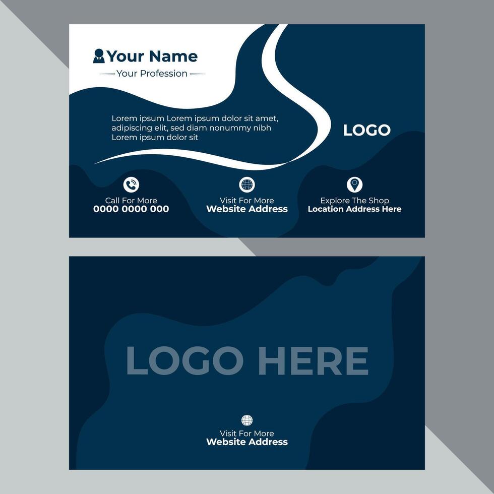 Modern And Professional Business Card Template Design vector
