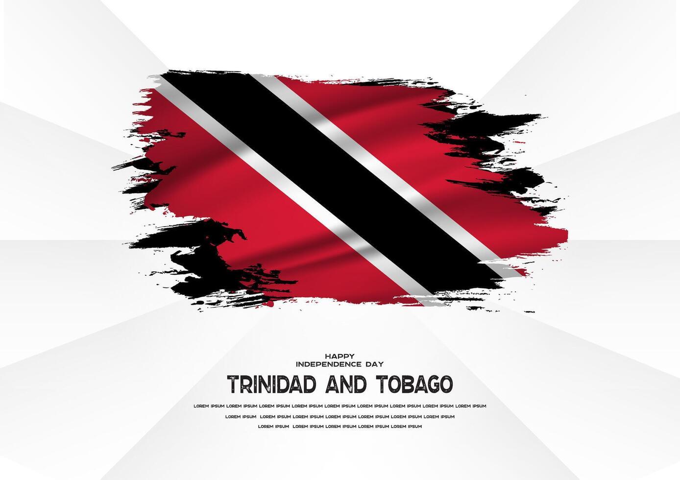 Happy Independence Day Trinidad and Tobago, Trinidad and Tobago flag vector
