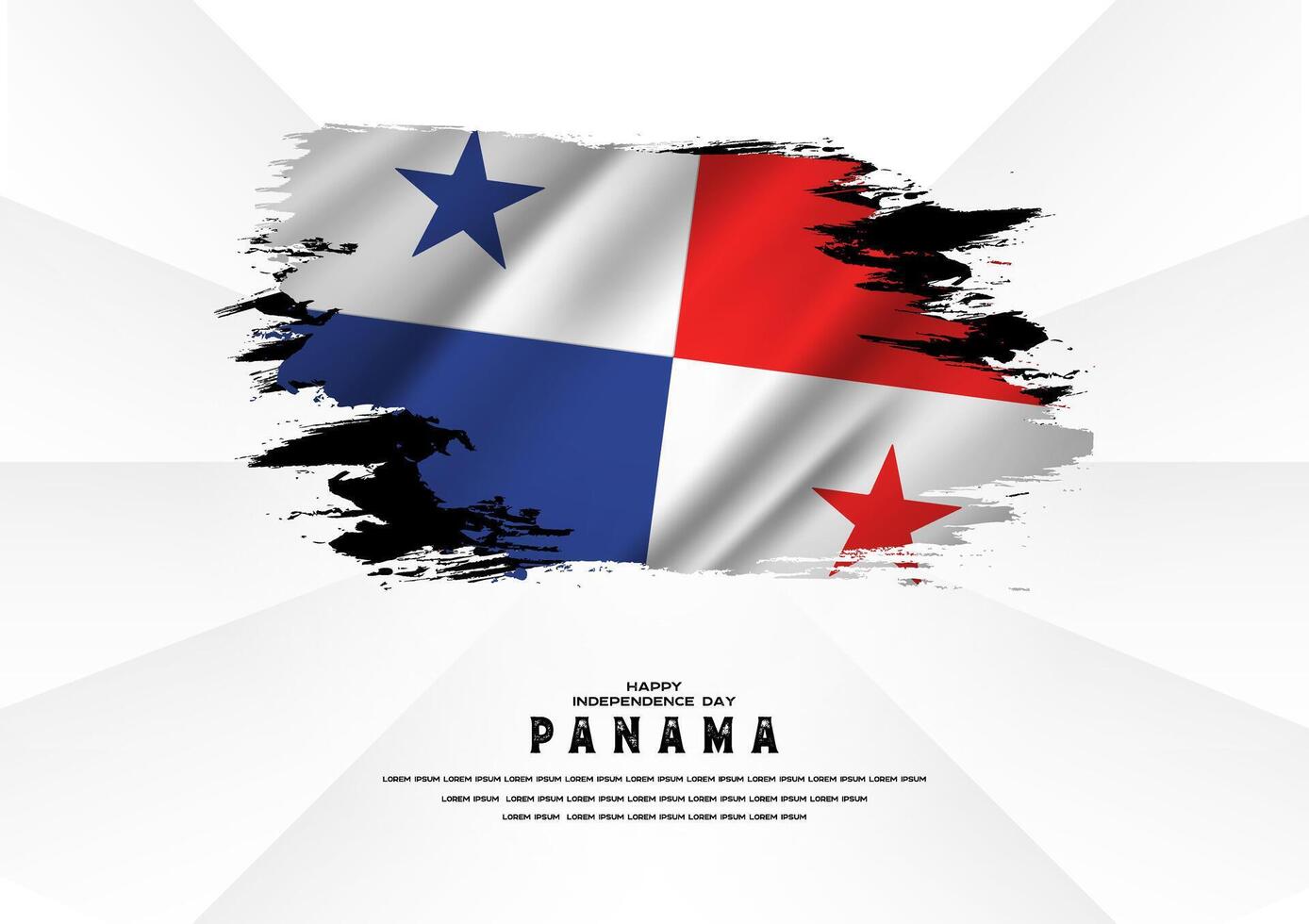 Happy Independence Day Panama, Panama flag vector