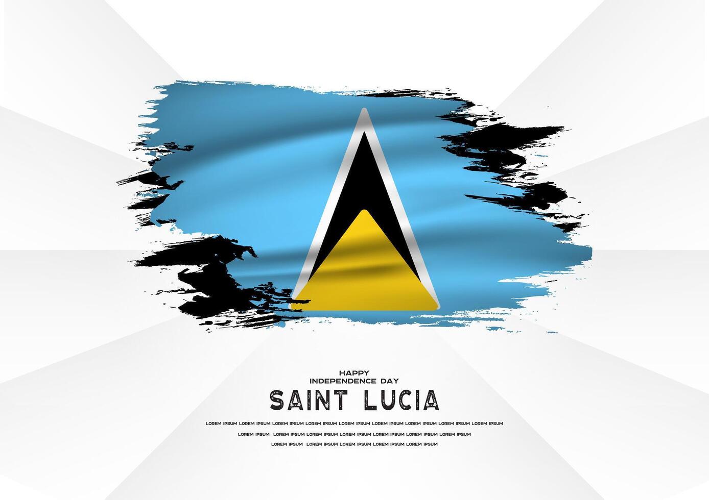 Happy Independence Day SAINT LUCIA, SAINT LUCIA flag vector