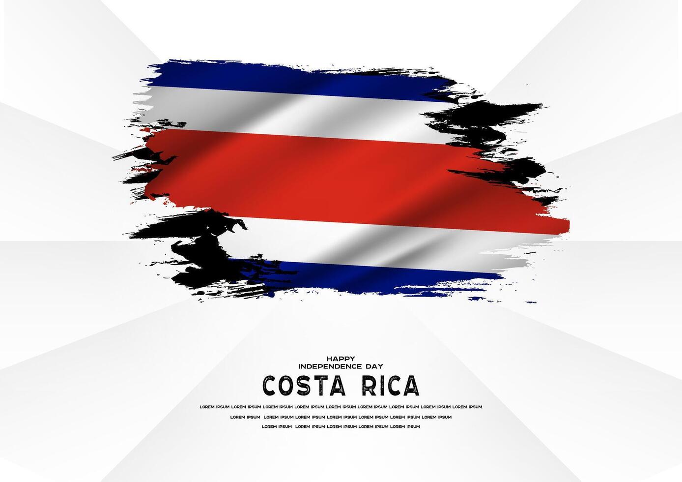 Happy Independence Day costa rica, Costa Rica flag vector