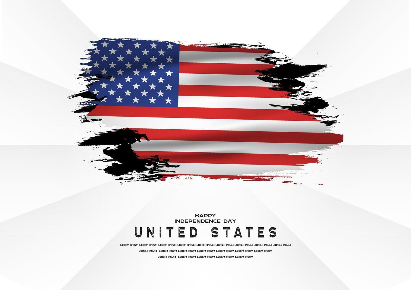 Happy Independence day united states, United States flag vector