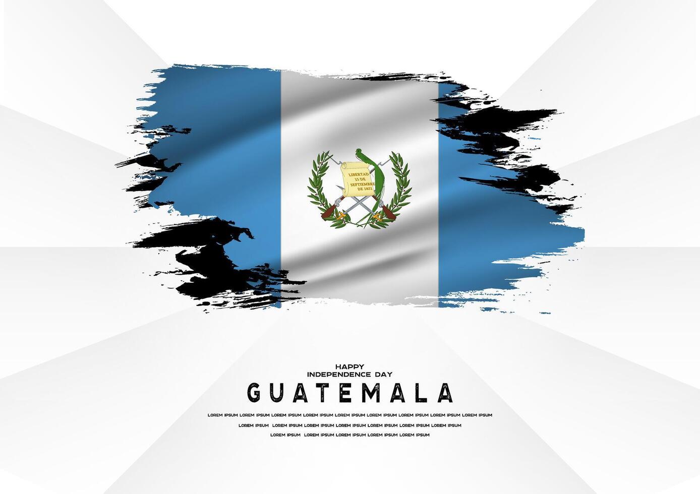 Happy Independence Day Guatemala, Guatemala flag vector