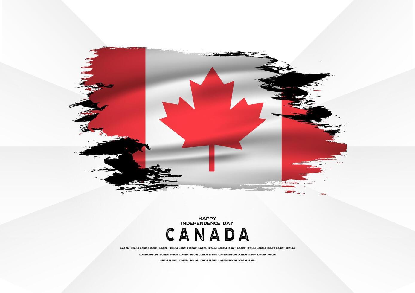 Happy Independence Day Canada, Canada flag vector
