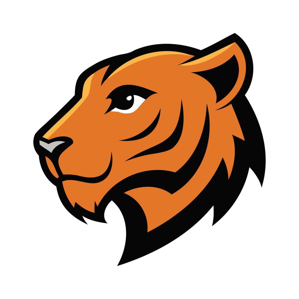 Lion Head Logo - Modern and Aggressive Mascot Design for Branding vector
