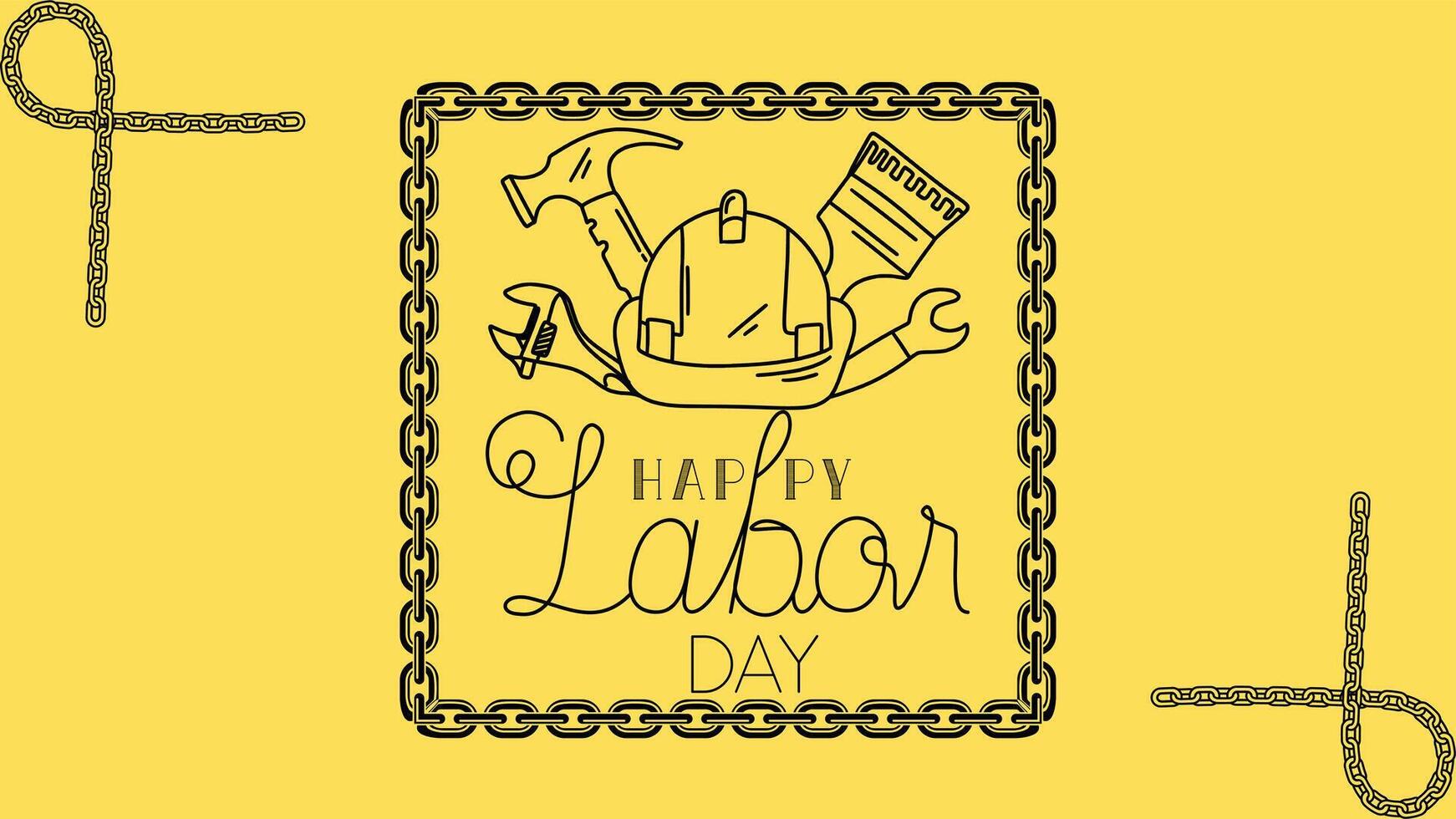 Happy Labor Day background, worker, labor banner. vector