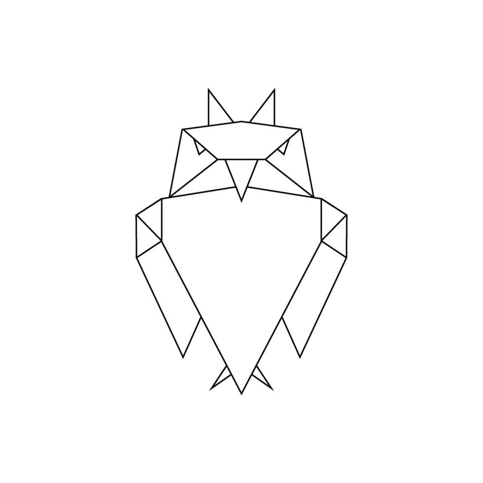 Owl Polygonal Lines, can use for Logo, Pictogram, Bird Figure, Website, Apps, or Graphic Design Element. Editable. vector